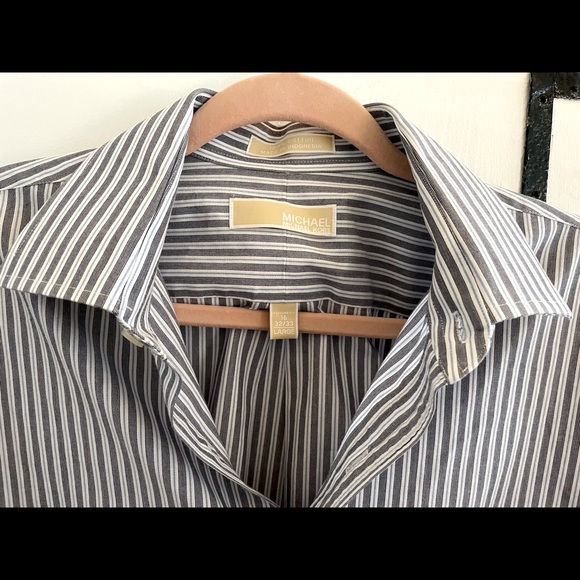 Michael Kors Other - Michael Kors Men's Long Sleeve Striped Button Up Blue and White - 16 1/2" 32/33